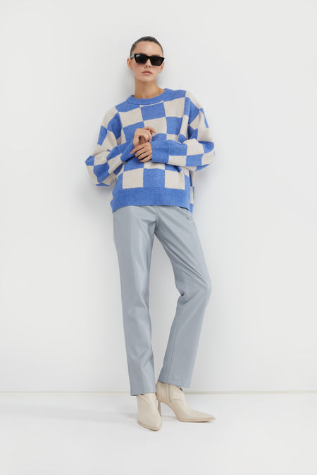 Checkered Crewneck Sweater | OAK + FORT